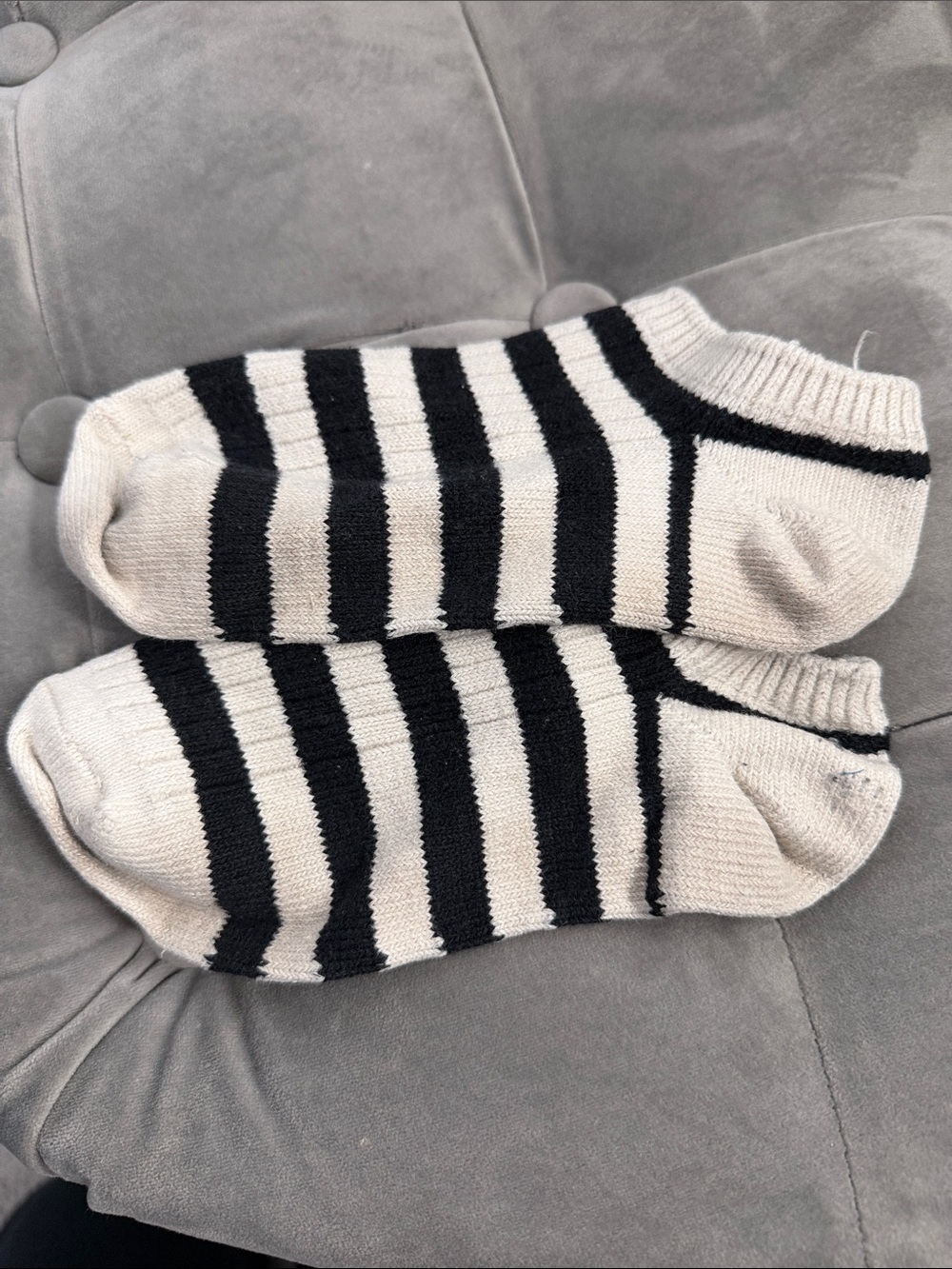 Sweater Socks. Black and off white stripes